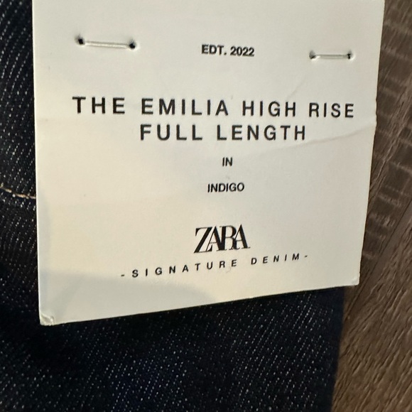 Zara Women's Size 12 Indigo Denim Bootcut Leg/Slim Fit/High Rise - Picture 5 of 8